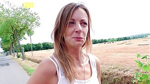 AMATEUR EURO - German Mature Gets Picked Up And Hard Fucked - Liss Longlegs