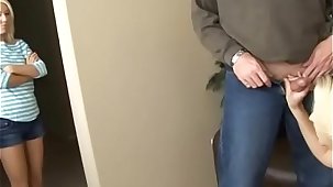Cougar is plugged up sucking wits her teen and lets her join
