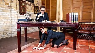 BUMS BUERO - Sexy German MILF Sophie Logan in hot office fuck with boss
