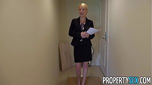 PropertySex - Blonde Southern MILF real estate agent gets creampie