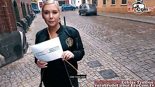 German Milf with broad in the beam tits pick up a Teen for lesbian sex