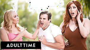 Stepson Bangs His Stepmom with an increment of Her BFF! HOT THREESOME!